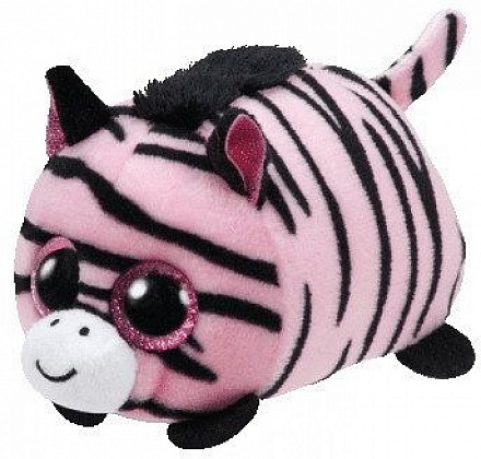 Мягкая игрушка Teeny Tys - Зебра Pennie, розовая, 11 см 