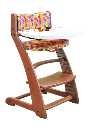 Растущий стул Praktikk, цвет - Вишня + комплект для кормления 