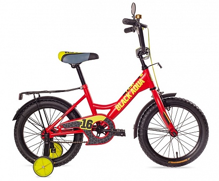 2-х колесный велосипед BA Fishka 12", с ручкой, Матт со светящимися колесами, цвет - оранжевый неон 