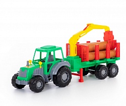 Трактор Алтай, с полуприцепом-лесовозом (Полесье, 35370) (ассортимент) - миниатюра