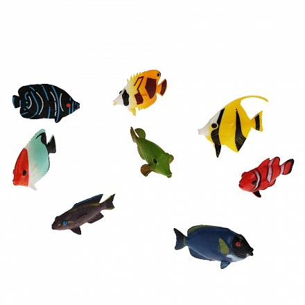 Игровой набор Рассказы о животных, 8 рифовых рыбок  