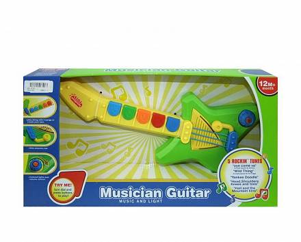 Гитара для малышей, звуковые и световые эффекты 
