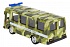 Инерционный металлический автобус – Военный, масштаб 1:61  - миниатюра №1