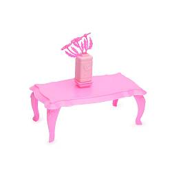 Мебель для куклы - Cтолик журнальный с цветами, розовый (Огонек, ОГ1395) - миниатюра