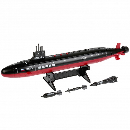 Модель Подводная лодка 42 см свет-звук с ракетами и подставкой 