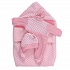 Одежда для кукол и пупсов 25-29 см конверт розовый боди-комбинезон шапка  - миниатюра №9
