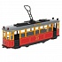 Модель Трамвай Ретро 17 см свет-звук двери открываются металлическая инерционная  - миниатюра №4