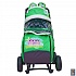 Санки-коляска Snow Galaxy - City-2-1 - Совушки на зеленом, на больших надувных колесах, сумка, варежки  - миниатюра №1
