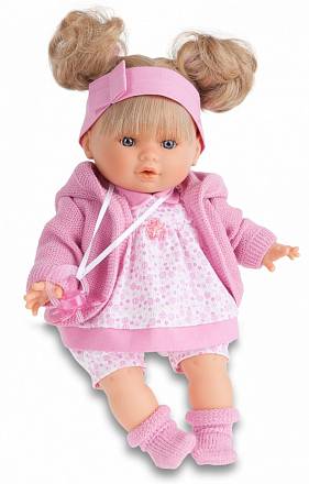 Интерактивная кукла Кристи в розовом, умеет плакать, 30 см.    