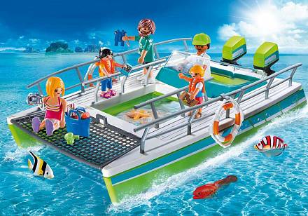 Игровой промо-набор – Лодка со стеклянным дном с подводным двигателем 