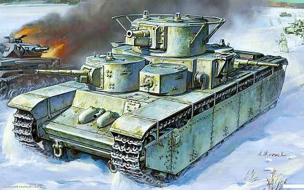 Модель сборная - Советский тяжёлый танк Т-35 