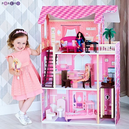 Кукольный домик - Монте-Роза, с мебелью 