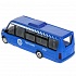 Модель Автобус Iveco Daily свет-звук 15 см двери открываются синий металлическая инерционная  - миниатюра №2