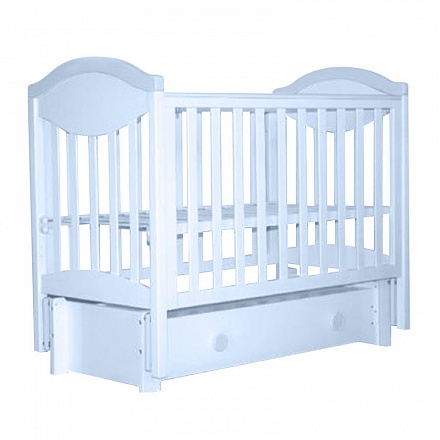 Детская кровать Лель АБ 23.3 маятник продольный, голубой 