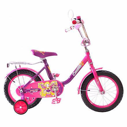 Двухколесный велосипед Camilla, диаметр колес 14 дюймов, розовый 