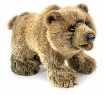 Мягкая игрушка на руку - Медведь Гризли, 38 см. 