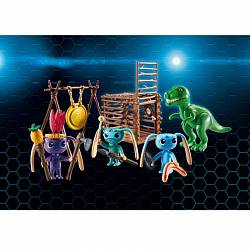 Игровой набор – Супер 4: Инопланетный воин с Т-рекс ловушкой (Playmobil, 9006pm) - миниатюра