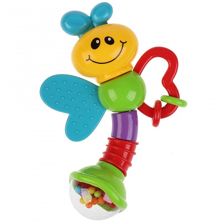 Развивающая игрушка погремушка Пчелка, разные цвета  
