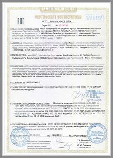 Марка Hasbro Avengers - сертификат соответствия