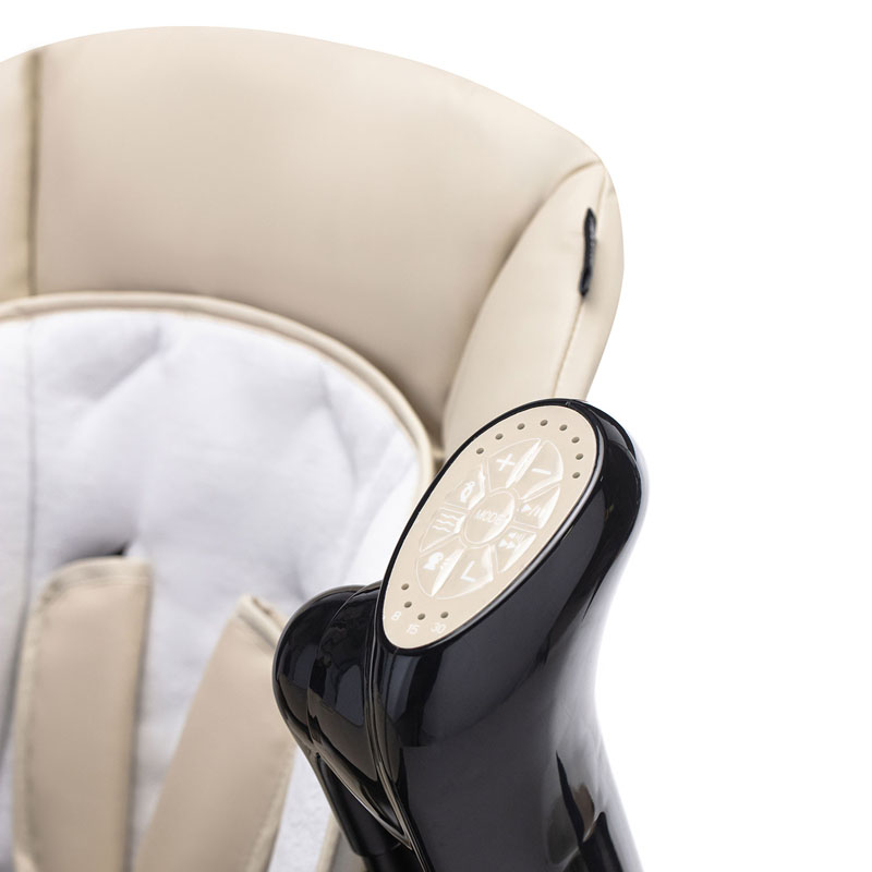 Стульчик для кормления с электронным устройством качения Nuovita Unico lux Nero, Latte, Nero/Латте, Черный  