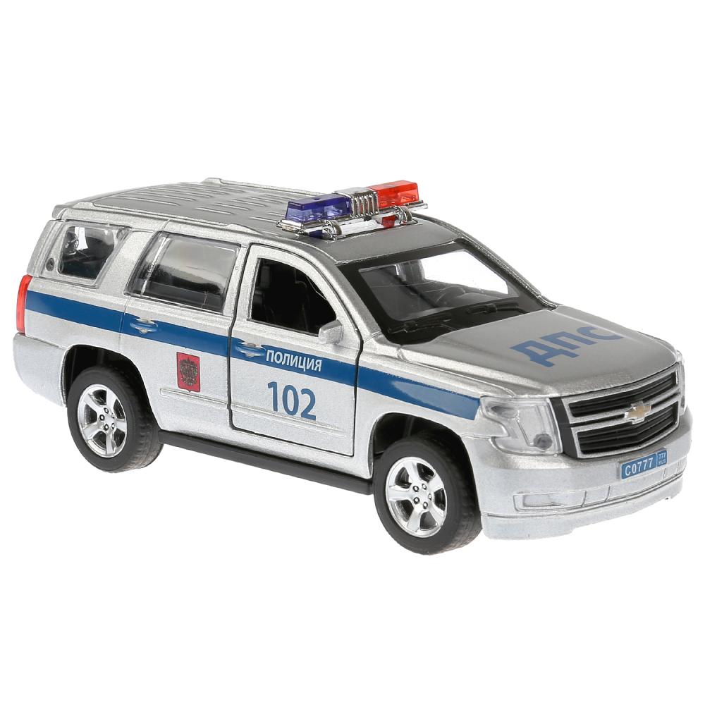 

Машина металлическая Chevrolet Tahoe Полиция, 12 см, открываются двери и багажник, инерционная