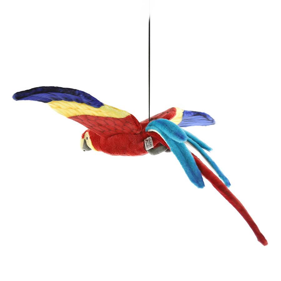 Попугай Ара, красный летящий, 76 см  