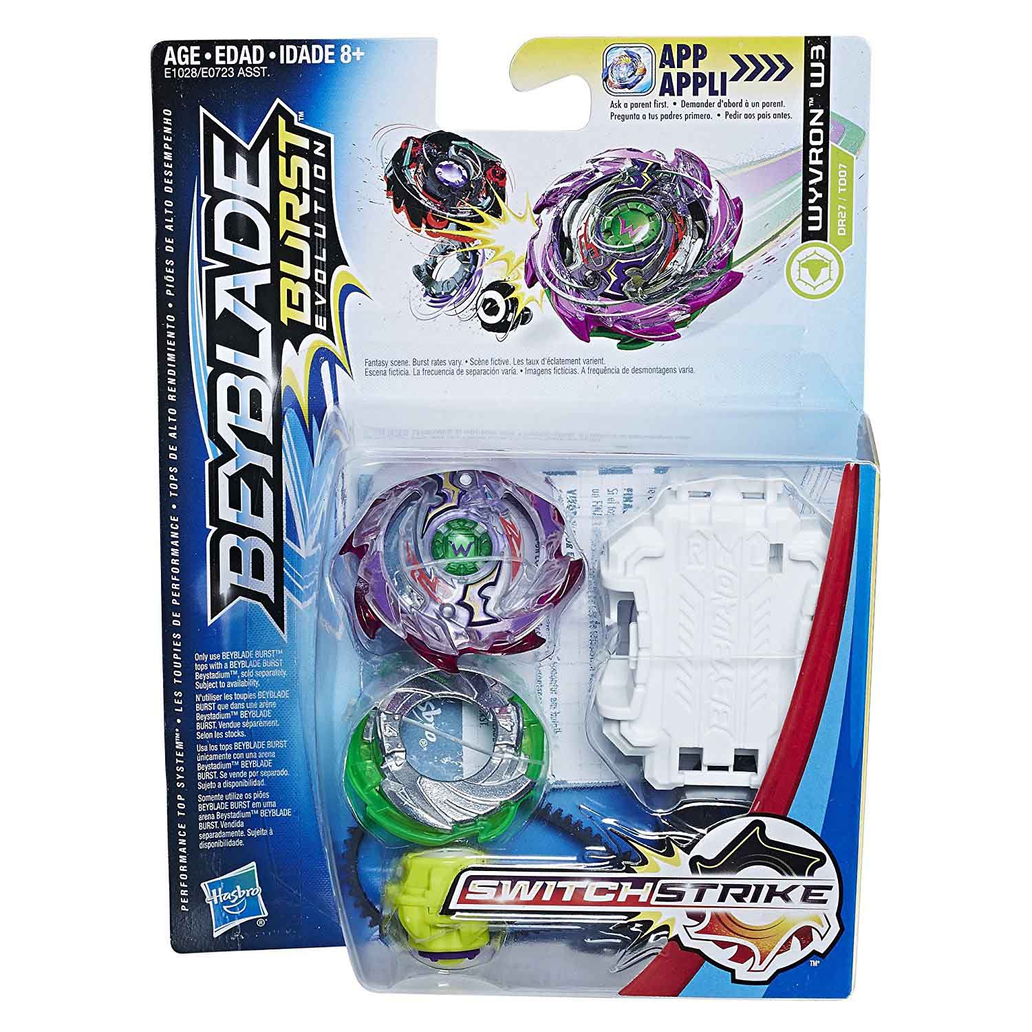 Волчок BeyBlade Burst Evolution SwitchStrike с пусковым устройством – Wyvron W3  