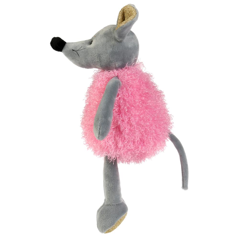 Мягкая игрушка – Мышка в розовом, 16 см  