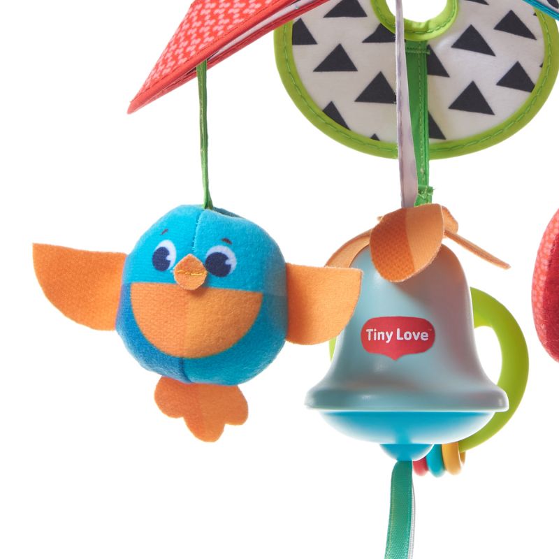 Механический подвес на коляску - Солнечная полянка, с игрушками  