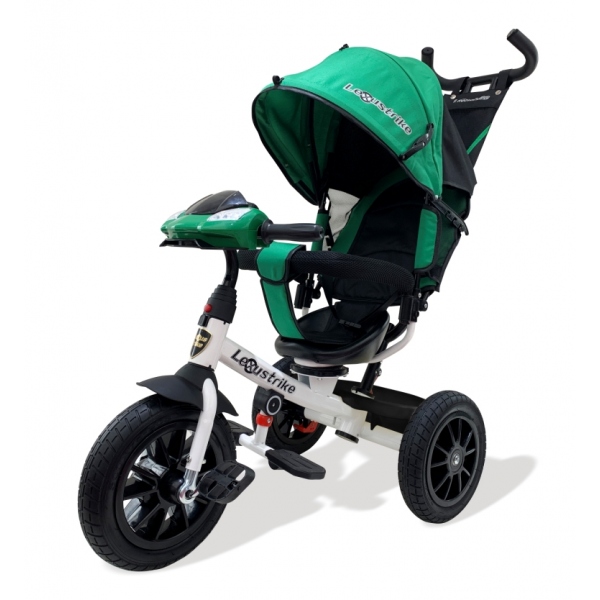 

Трехколесный велосипед - Lexus Trike, колеса 12" и 10", белый+зеленый, свет и звук
