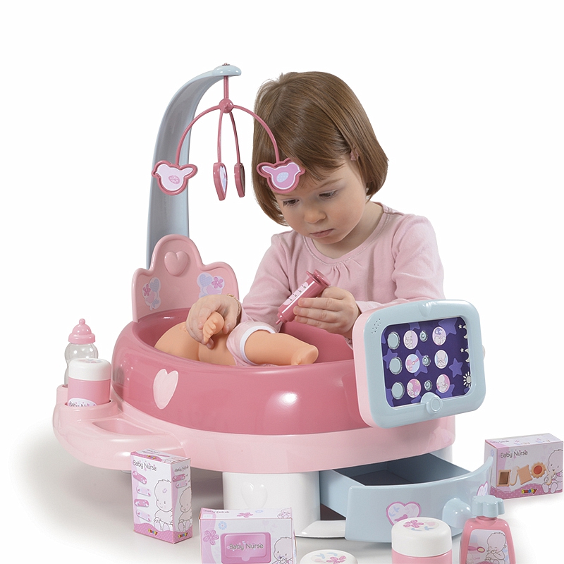 Smoby toys - 220317 - Baby Nurse Nursery Electronique + Poupon 