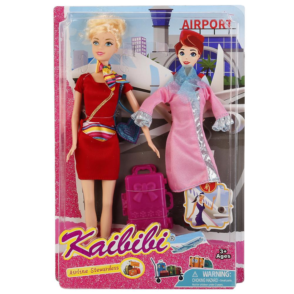 Кукла стюардесса с аксессуарами, 29 см   