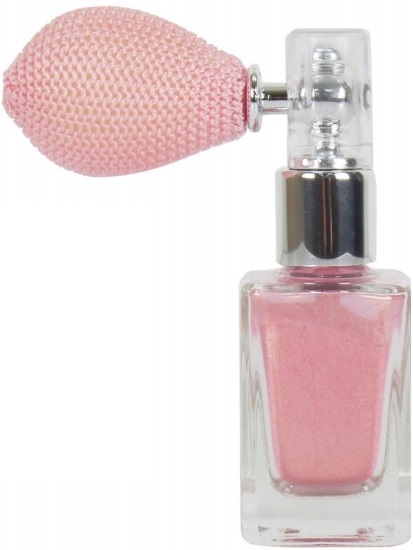 Розовая мерцающая пудра для тела с ароматом ванили Lukky в распылителе - Звездная пыль, 5 г  