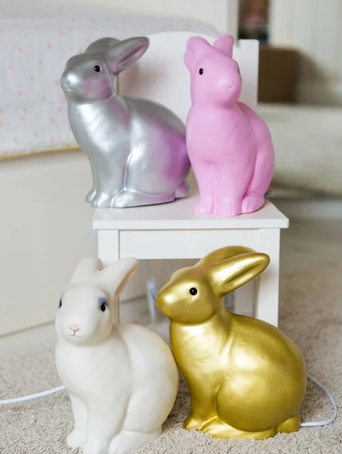 Ночник - Кролик, розовый 25 см  