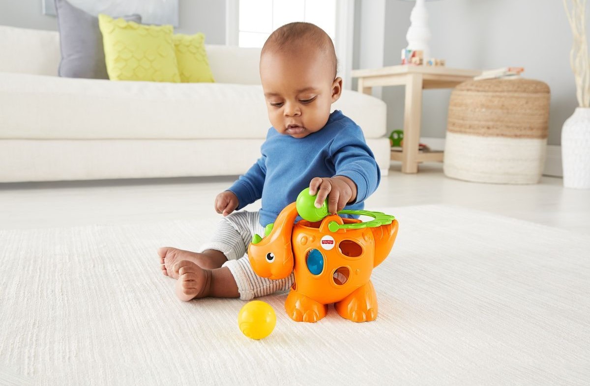 Развивающая игрушка - Fisher Price - Динозаврик - Играем с шариками  