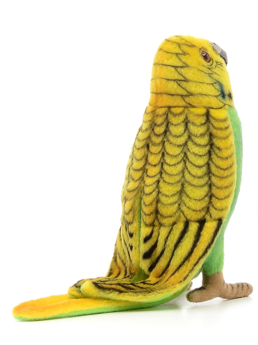 Мягкая игрушка – Волнистый попугайчик, зеленый, 15 см  