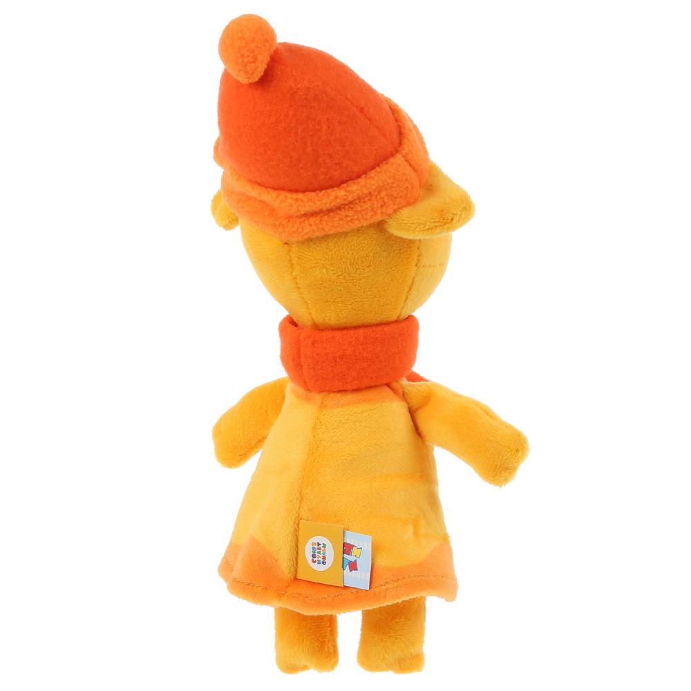 Мягкая озвученная игрушка Зо в зимней одежде Оранжевая корова  
