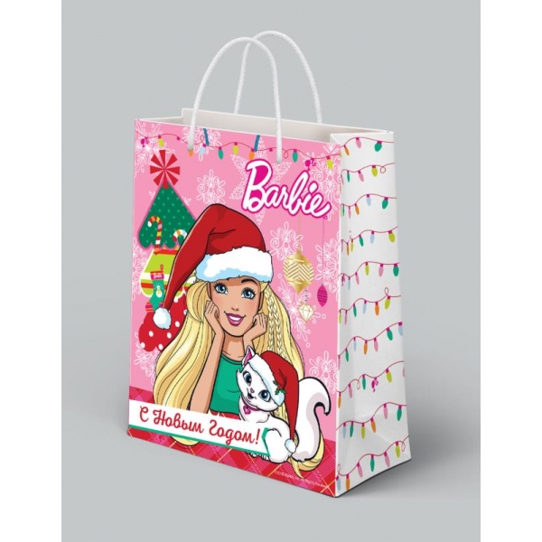 

Пакет подарочный из серии Barbie - С Новым Годом!, размер 33 х 46 х 20 см.