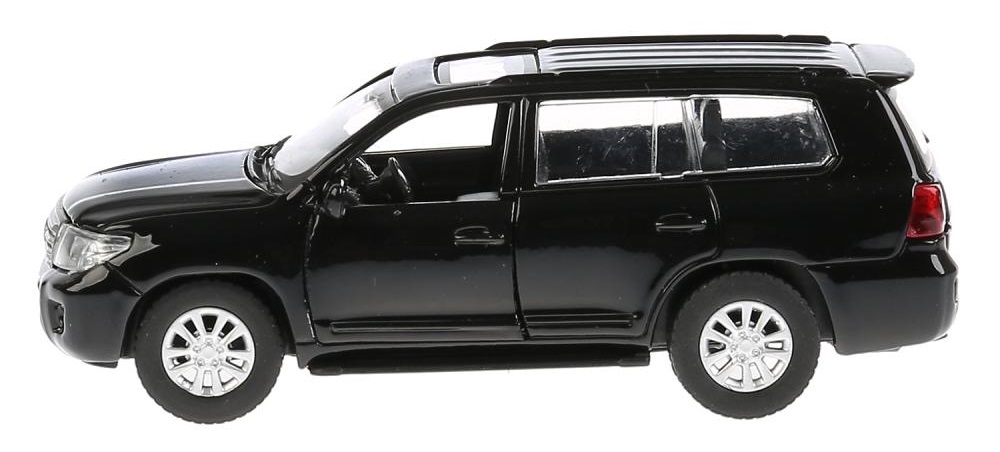 Металлическая инерционная машина - Toyota Land Cruiser, 12,5 см, черный, открываются двери  