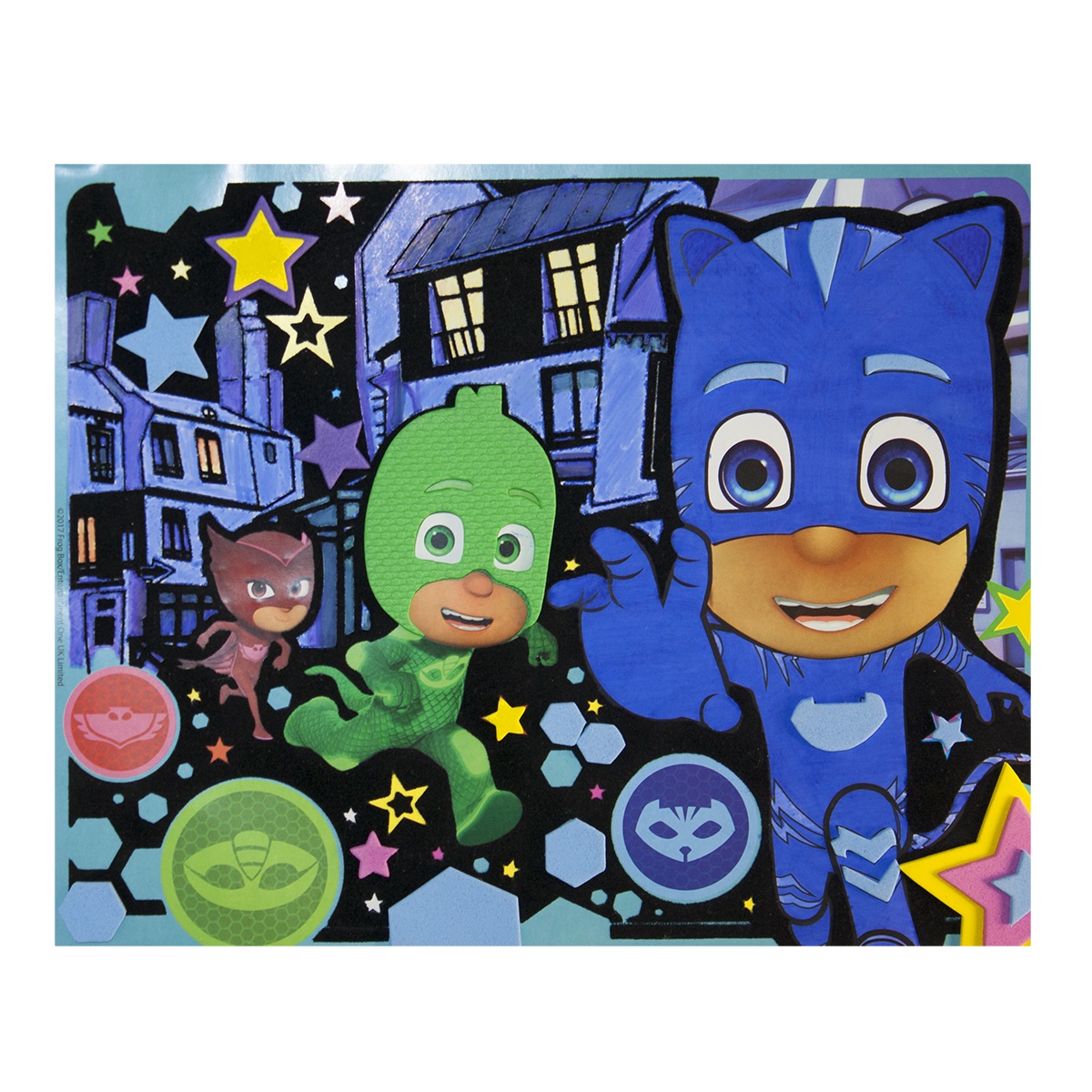 Аппликация и раскраска на бархате - PJ Masks Отважные герои  