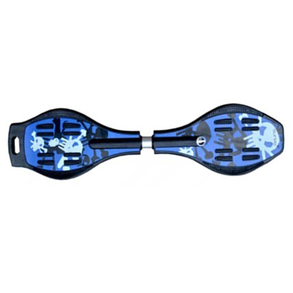 Скейтборд - Рипстик, дека 82х20 см, полиуретановые светящиеся колеса, синий 