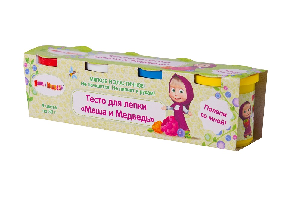 

Тесто для лепки - Маша и Медведь, 4 х 50 г