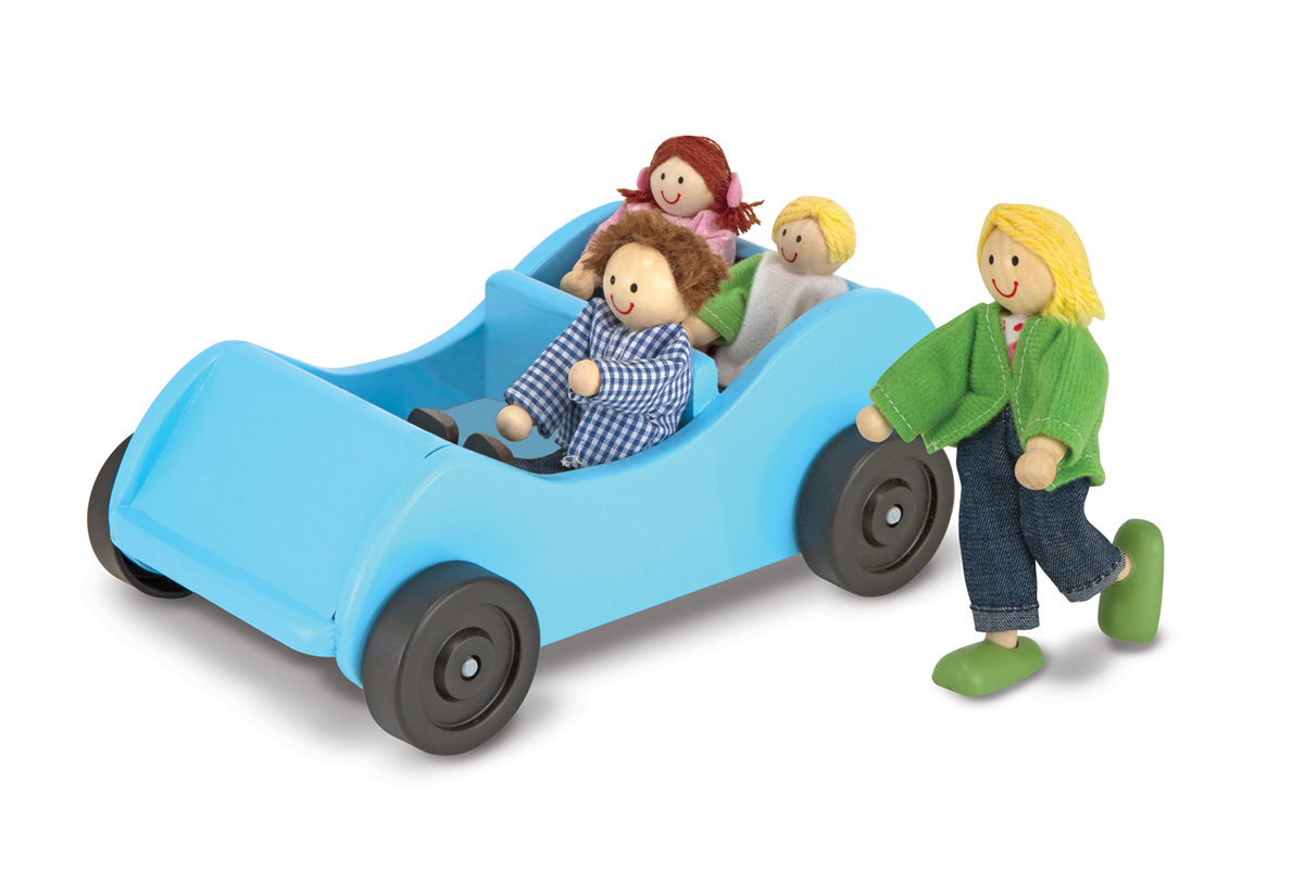 Игровой набор - Машина и кукольная семья  