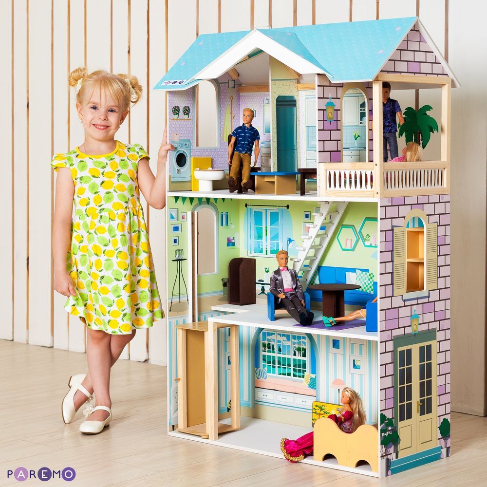 Кукольный дом с мебелью - Лацио, 16 предметов  