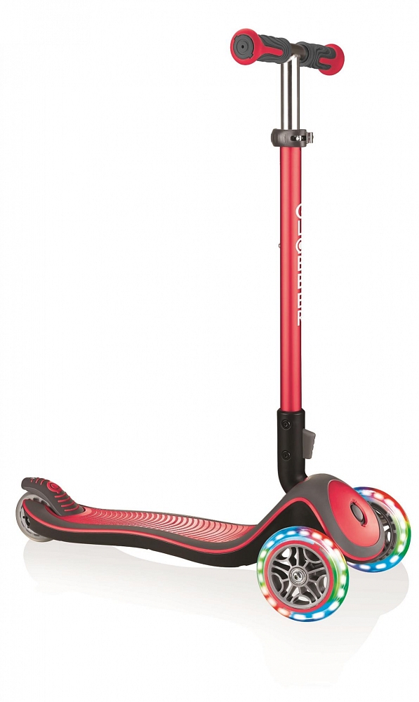

Трехколесный самокат Globber Elite Deluxe Lights, красный, светящиеся колеса