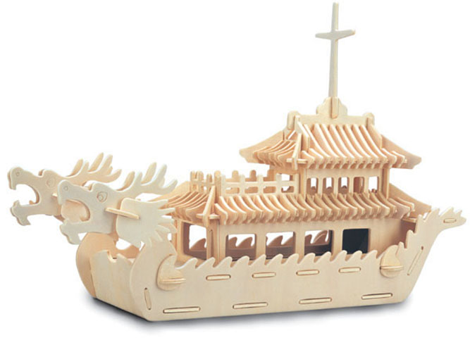 Модель деревянная сборная - Лодка Дракона, 8 пластин  