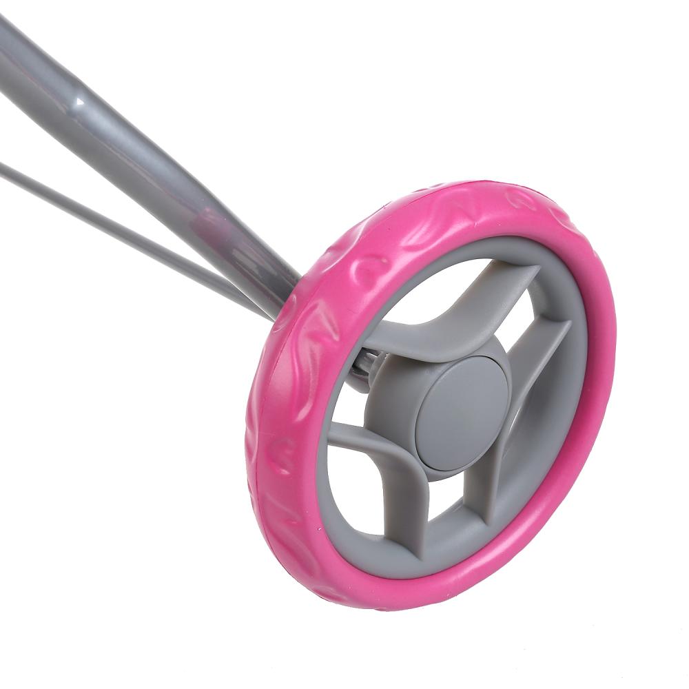 Коляска-люлька для кукол складная сердца в пакете  