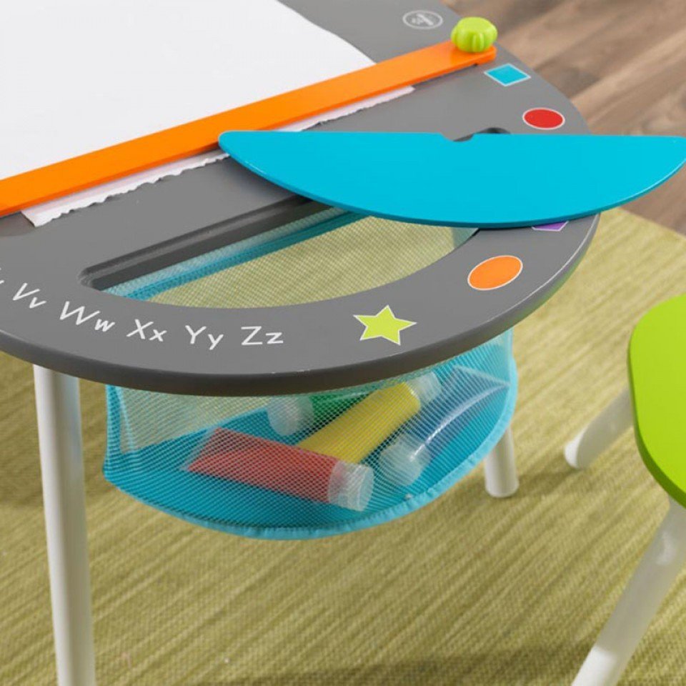 Детский стол для рисования и 2 стула  