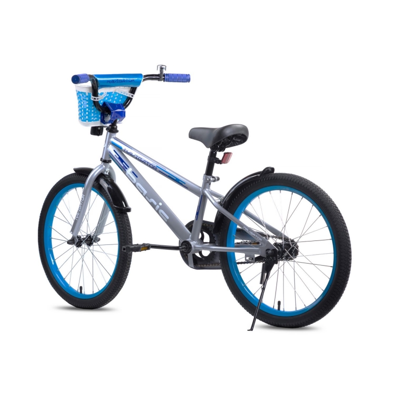Детский велосипед Basic, колеса 20", стальная рама и обода, ножной тормоз  