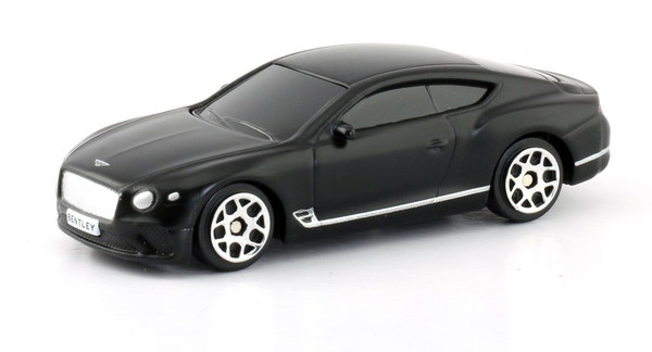

Металлическая машина - Bentley Continental GT 2018, 1:64, черный матовый